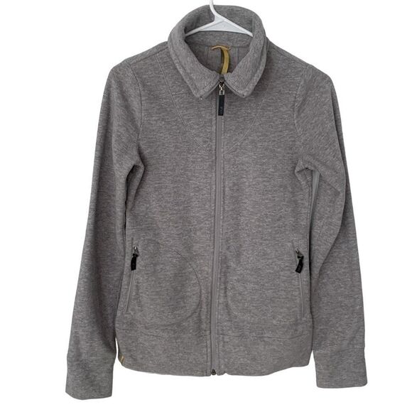 Lole Heathered Grey Full Zip Long Sleeve Fleece - Pocket Interest Jacket - XS - Picture 1 of 10